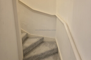 Stair and railing before and after