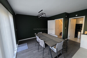 dining room dark green color